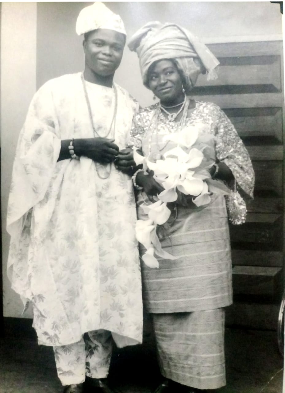 Eghosa and Ame Osagie on their wedding day